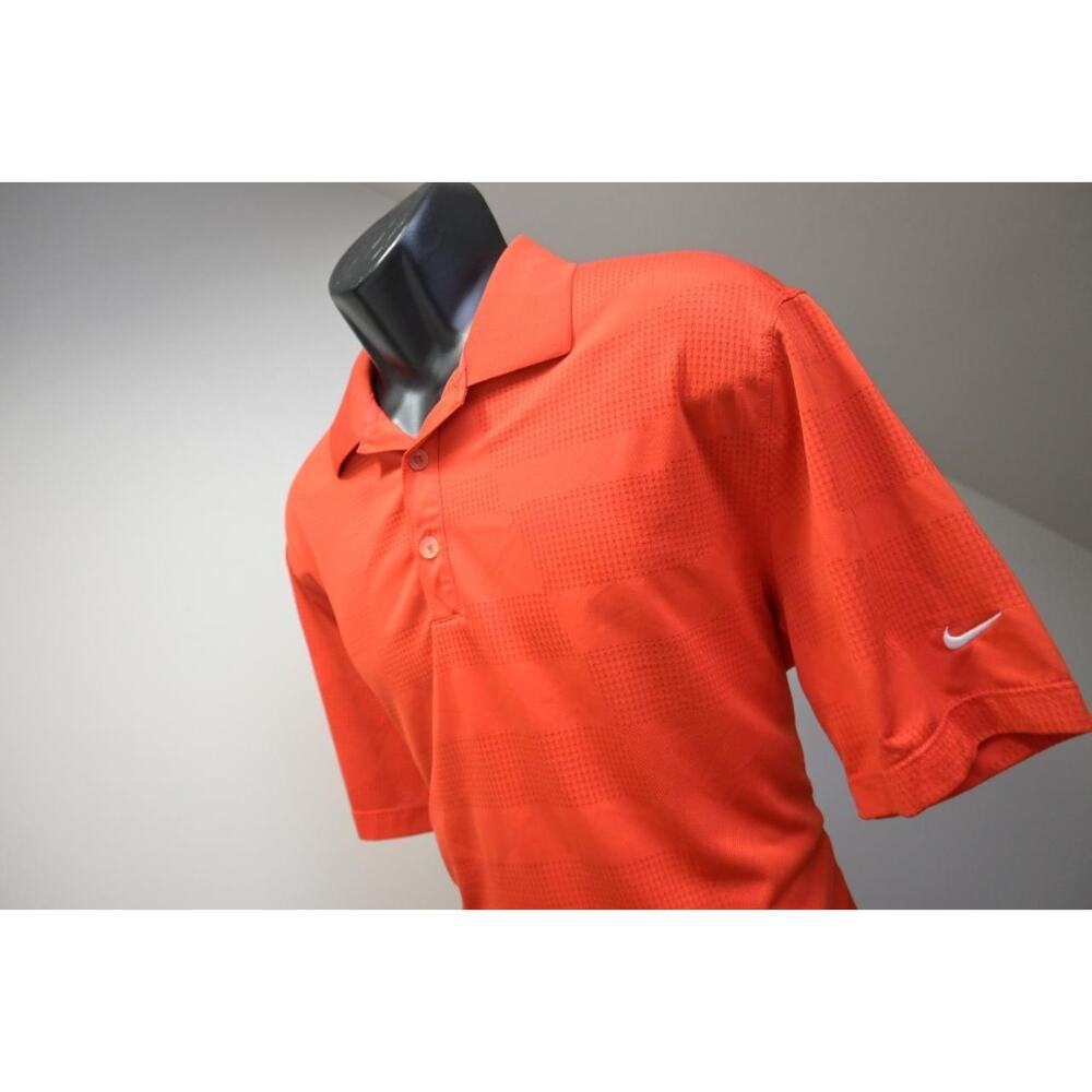 Nike Golf Polo Dri Fit Tour Performance Red Short Sleeve Athletic Mens‎ Large